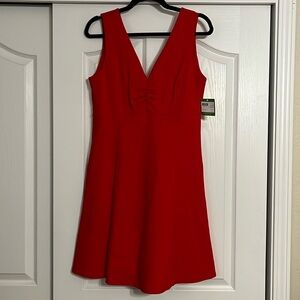 NWT Kate Spade Red V-neck Broome Street Ponte Dress